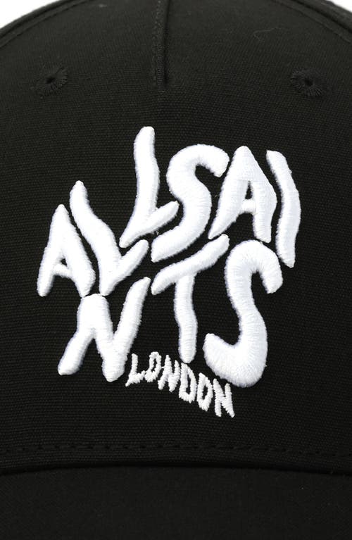 Allsaints Orlando Logo Baseball Cap In Black