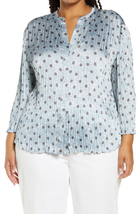 Camellia Pleated Blouse (Plus Size)