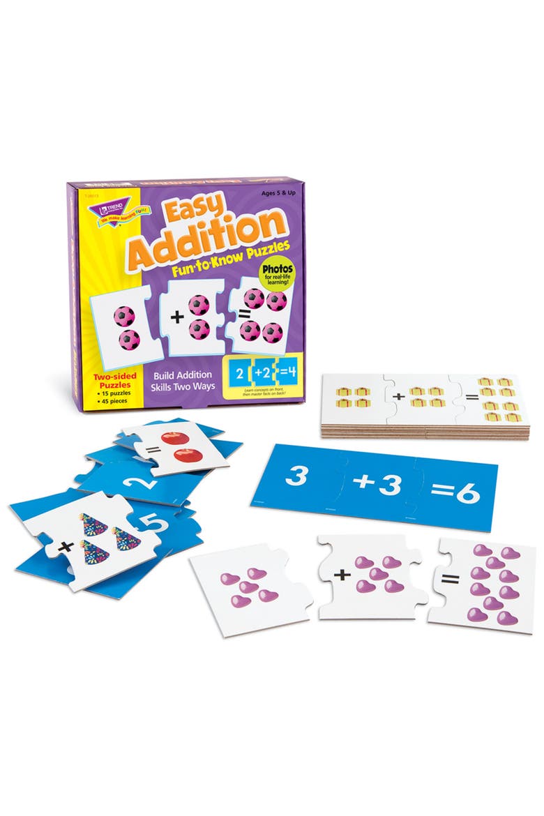 Easy Addition Funtoknow Puzzles  Matching Games, Alternate, color, Multicolored