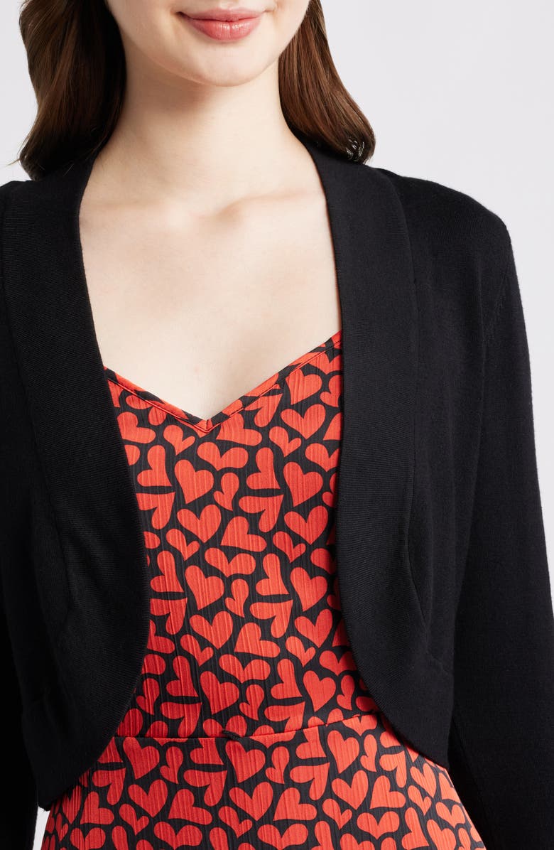 Eliza J Bolero Cardigan, Alternate, color, Black