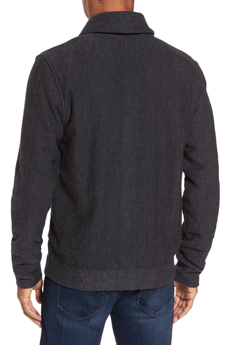 NORDSTROM MEN'S SHOP Fleece Lined Shawl Collar Cardigan, Alternate, color, 