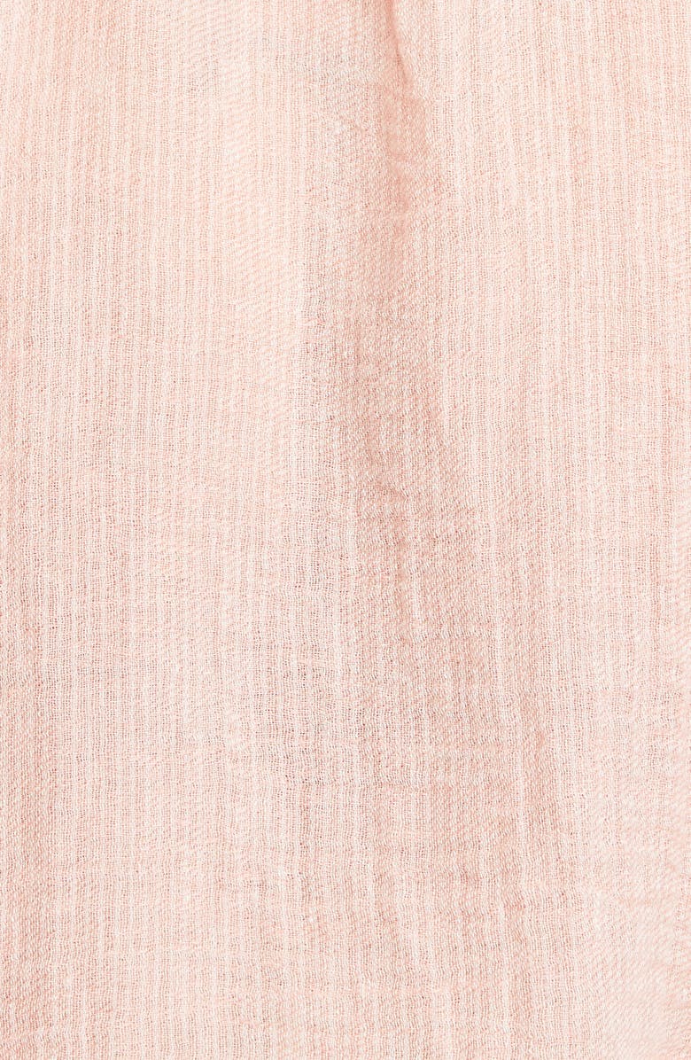 Lisa Marie Fernandez Anita Ruffle Stretch Linen Gauze Cover-Up Robe, Alternate, color, 