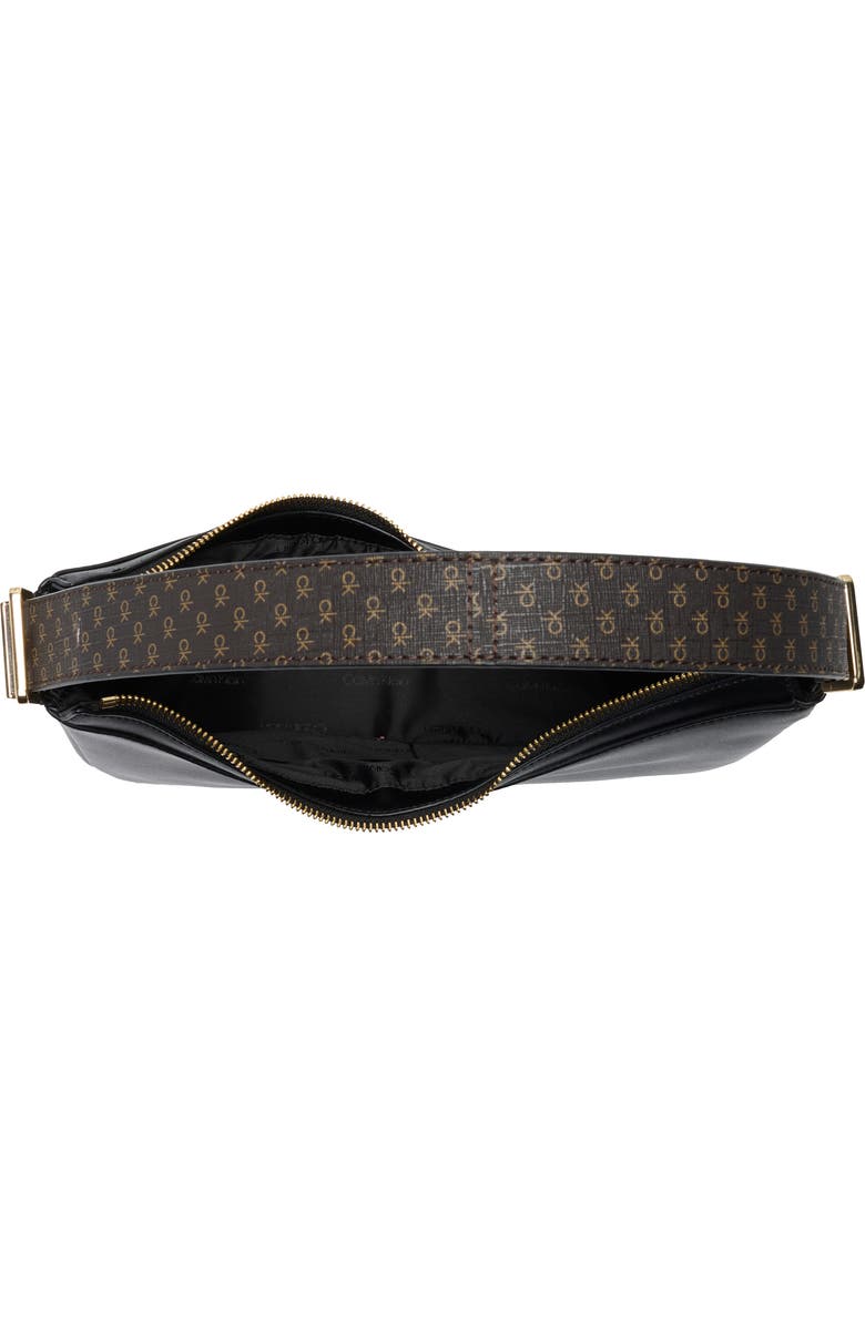 Calvin Klein Liliana Faux Leather Hobo Bag, Alternate, color, Brown/ Khaki/ Black