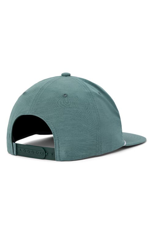 Travismathew Patron Badge Snapback Baseball Cap In Silver Pine