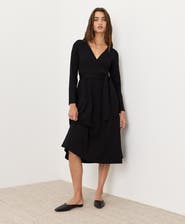 Pact Fit & Flare Wrap Dress Made with Organic Cotton
