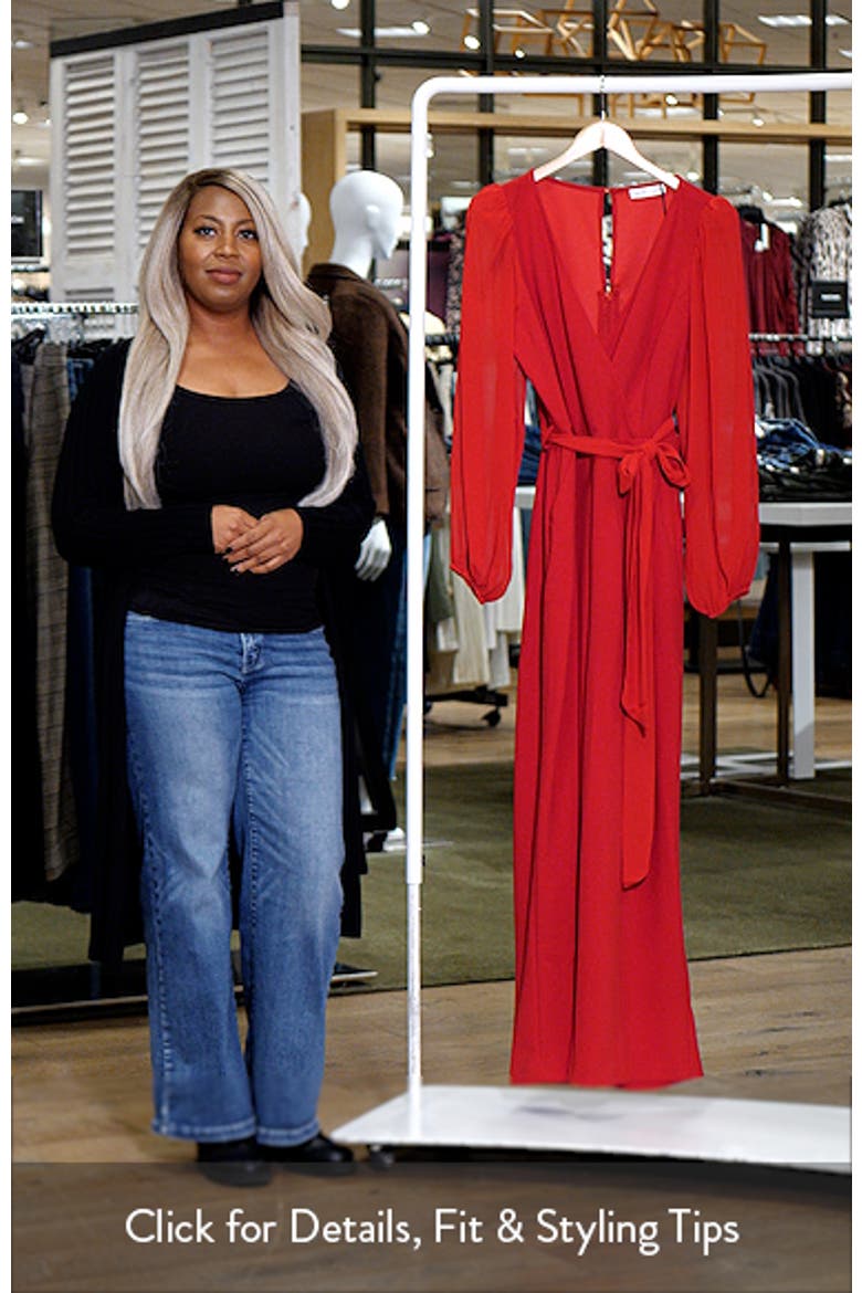 Belted Sheer Long Sleeve Jumpsuit video