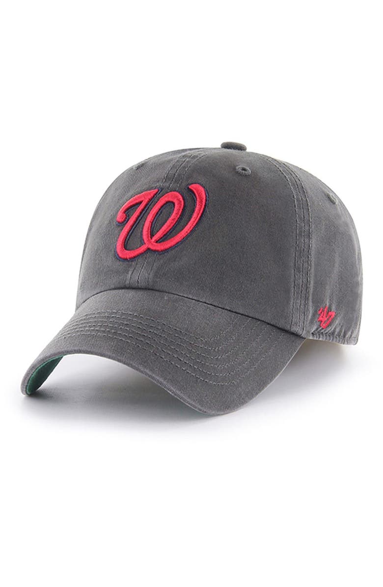 '47 Men's '47 Graphite Washington Nationals Franchise Fitted Hat, Alternate, color, 