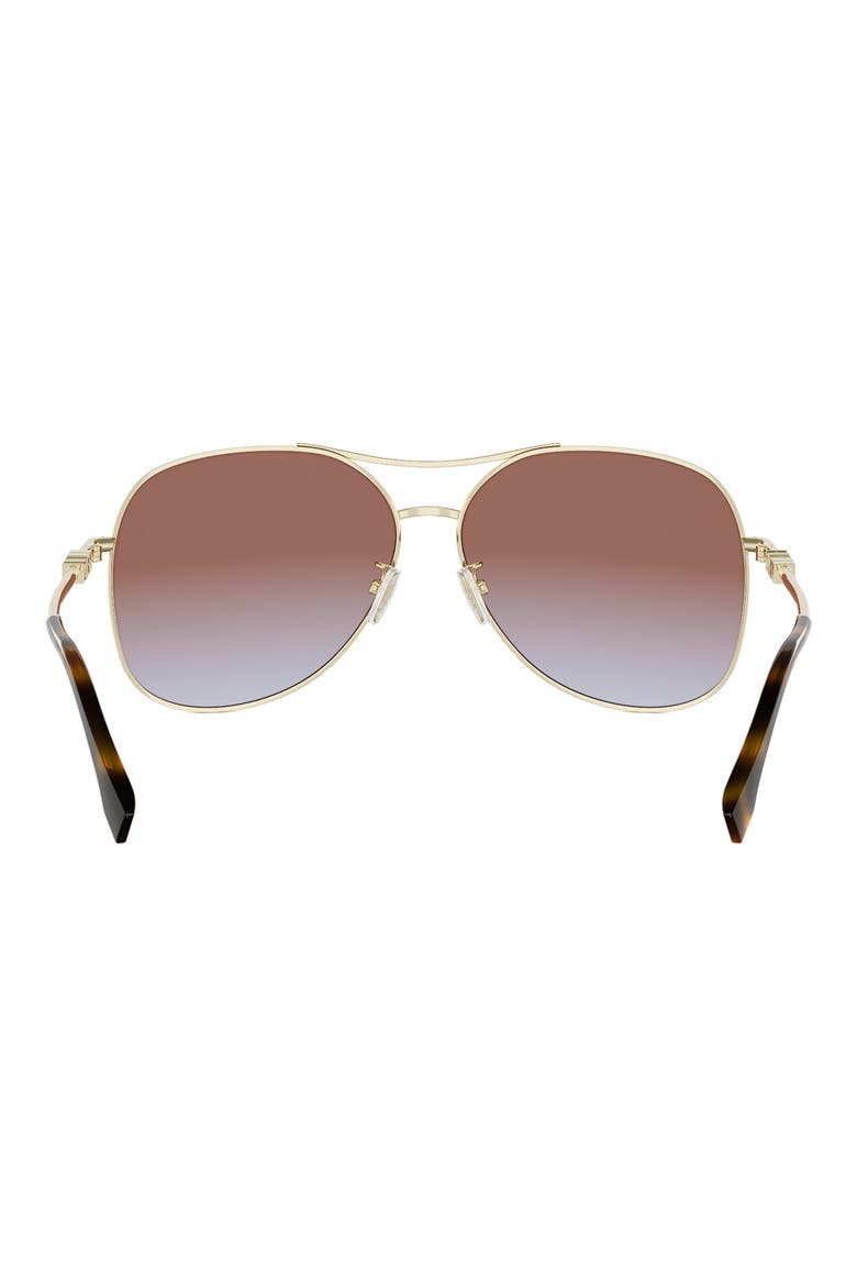 Fendigraphy 61mm Gradient Pilot Sunglasses, Alternate, color, SHINY ENDURA GOLD / BORDEAUX