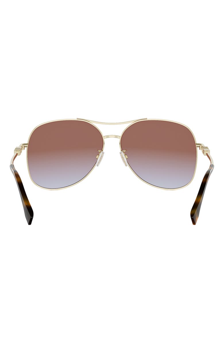 Fendi graphy 61mm Gradient Pilot Sunglasses, Alternate, color, Shiny Endura Gold / Bordeaux