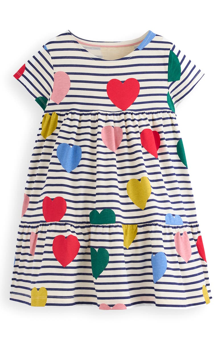 Mini Boden Kids' Ariel Twirly Cotton Jersey Dress, Main, color, 