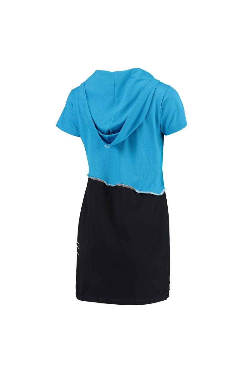 REFRIED APPAREL Women's Refried Apparel Blue/Black Carolina Panthers Sustainable Hooded Mini Dress, Alternate, color, Blue
