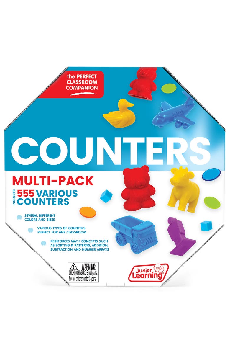 Junior Learning Counters Multipack 555 Pieces,Various Colorsshapes & Styles, Alternate, color, Multicolored