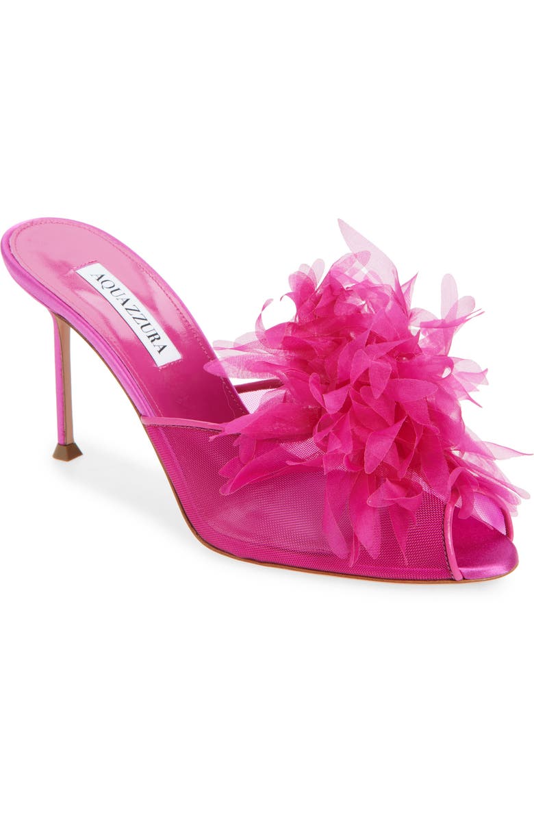 Aquazzura Pome Slide Sandal, Main, color, Azalea Pink