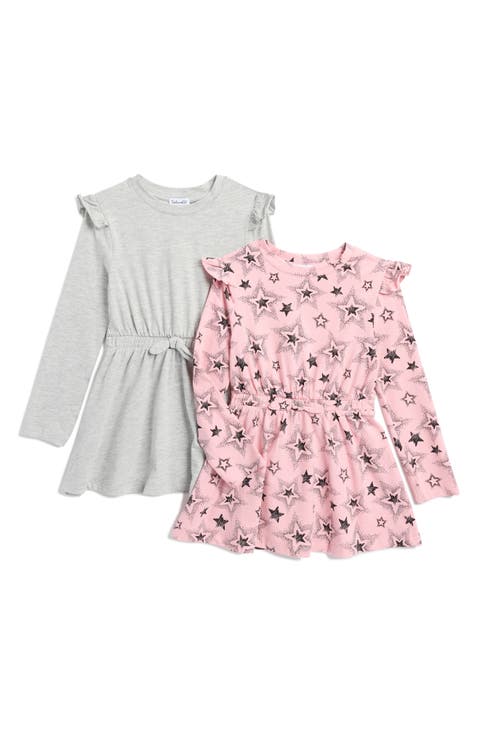 Kids' 2-Pack Ruffle Long Sleeve Dress (Toddler & Little Kid)