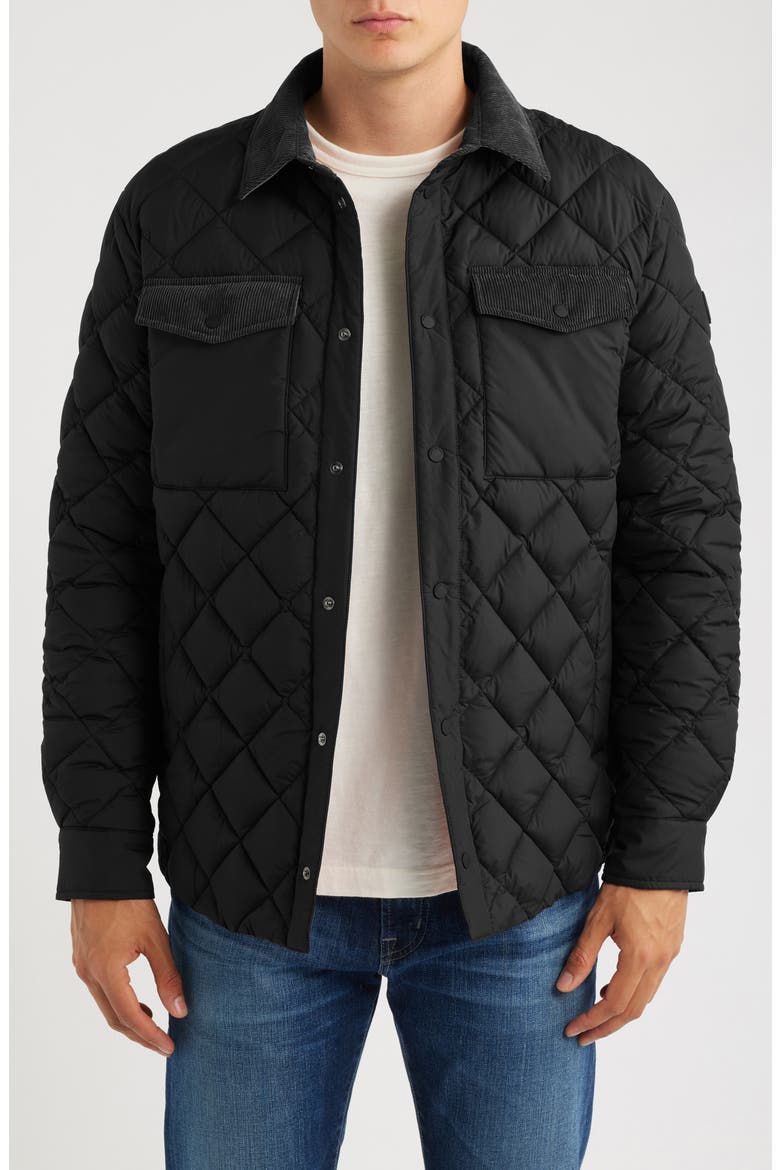 Firmin Water Resistant Quilted Puffer Jacket, Main, color, BLACK