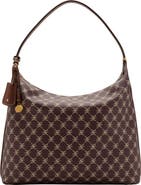MANGO Logo Faux Leather Shoulder Bag