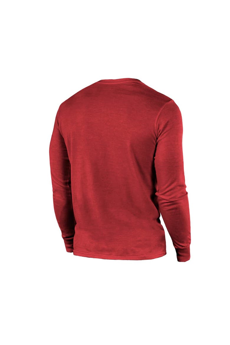 Men's Majestic Threads Red Kansas City Chiefs Super Bowl LVIII Tri-Blend Long Sleeve T-Shirt, Alternate, color, Red