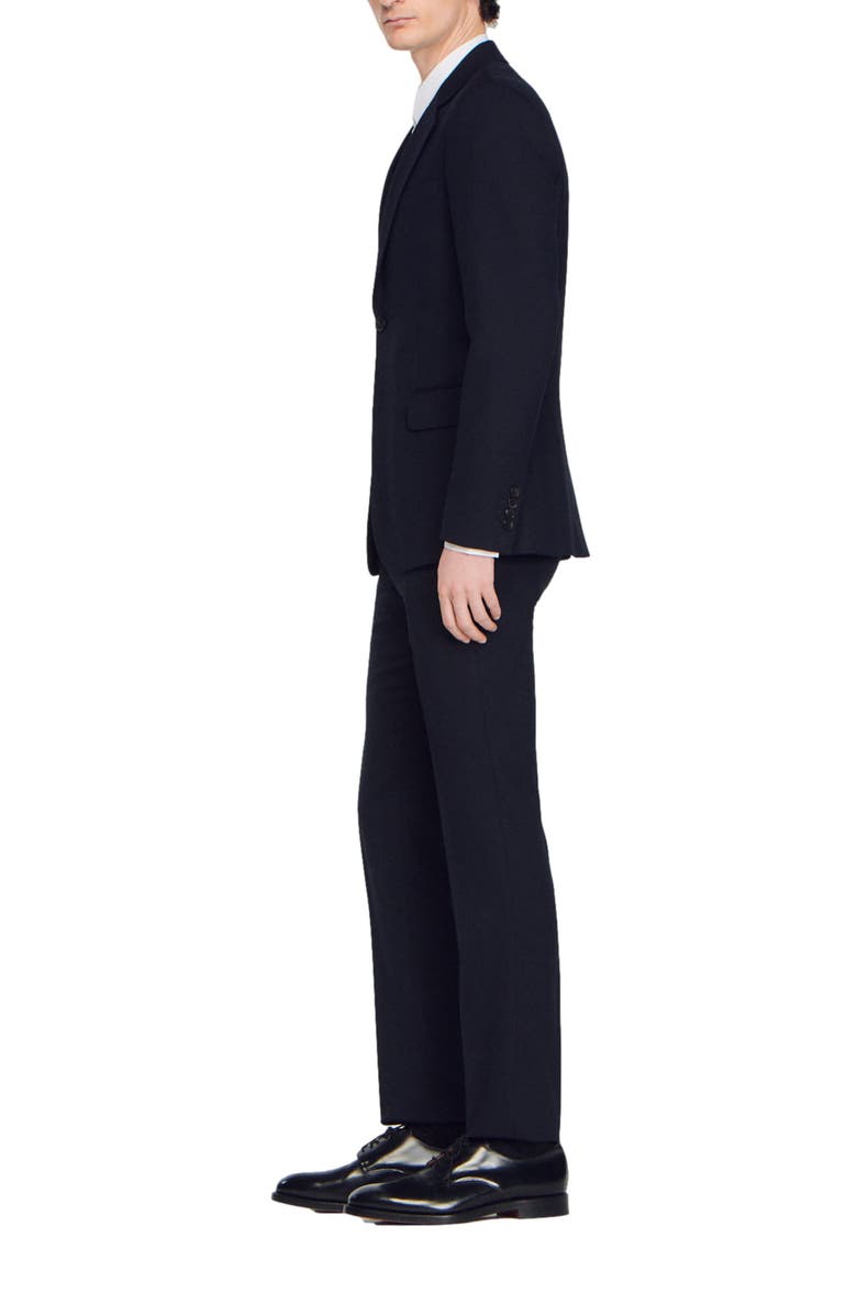 SANDRO Wool suit jacket, Alternate, color, Navy Blue