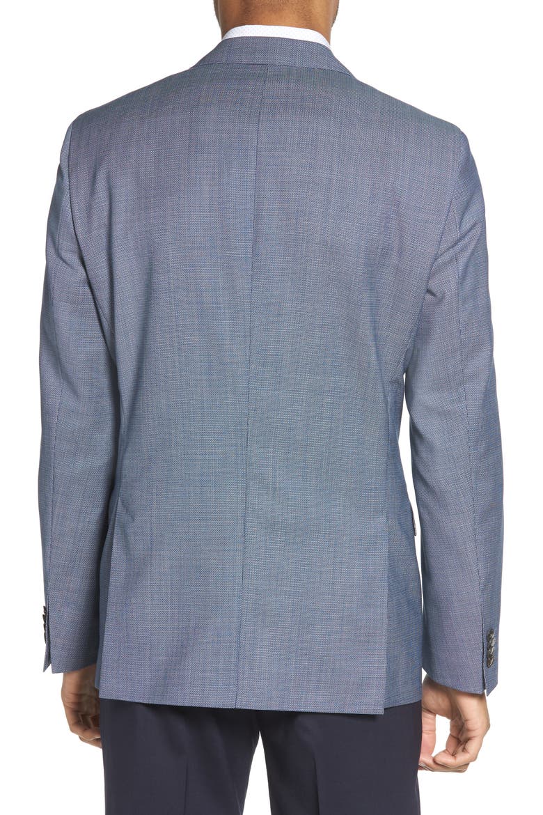 Hartlay Trim Fit Wool Blazer, Alternate, color, BLUE