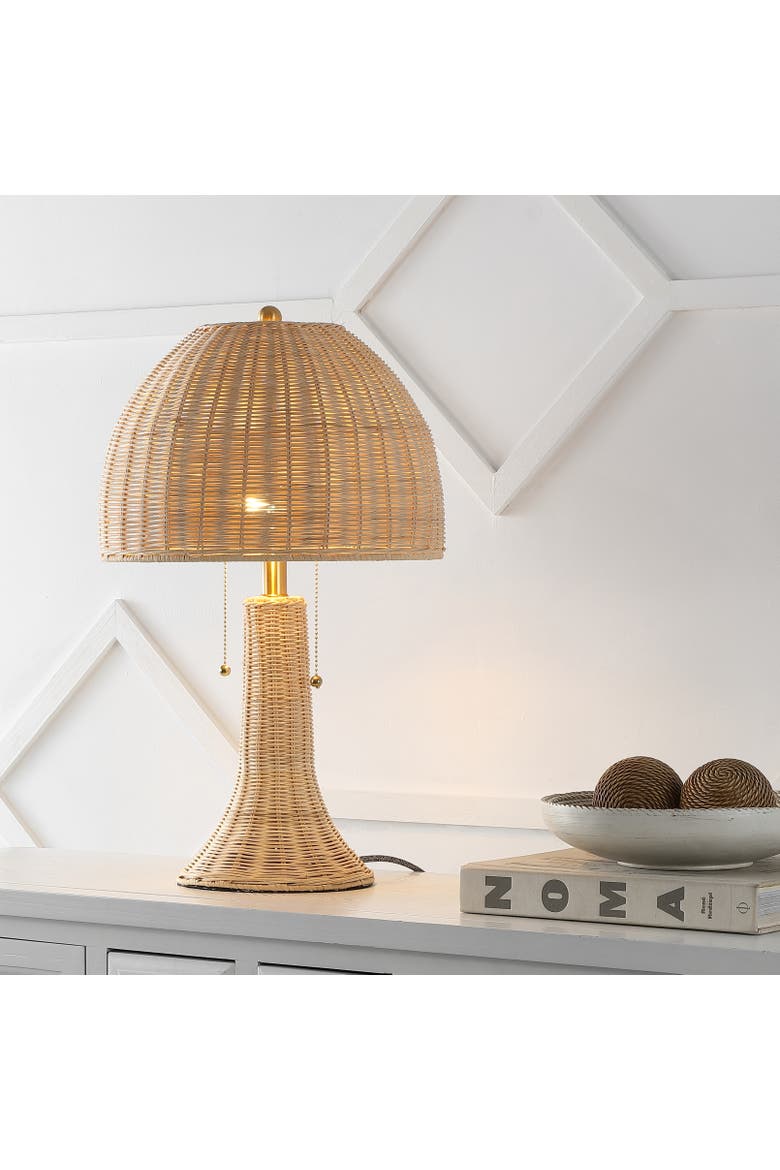 Joanie Bohemian Rustic Iron LED Table Lamp, Alternate, color, Natural