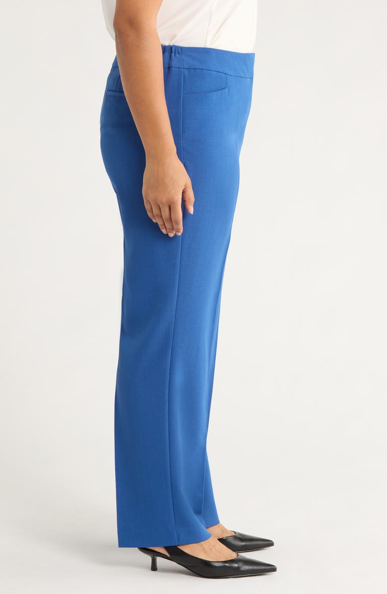 KASPER Flat Front Slim Pants, Alternate, color, Blue Night