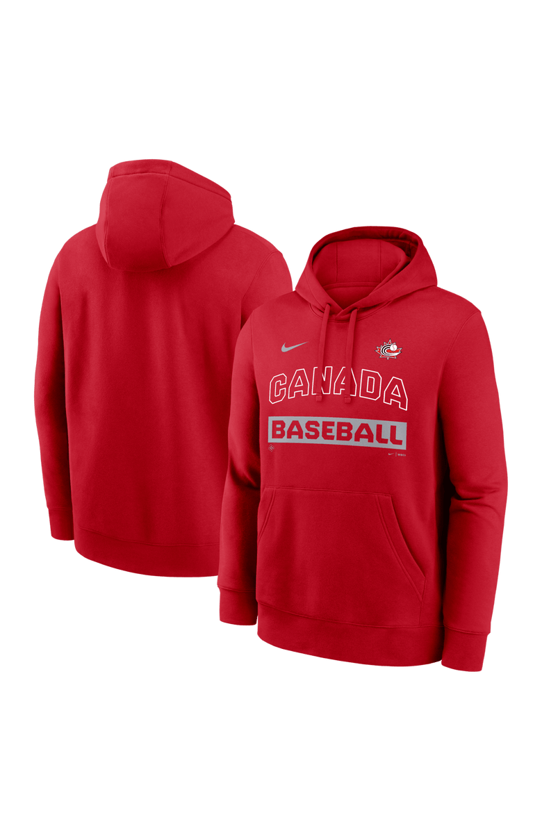 Nike Men's Nike Red Canada Baseball 2026 World Baseball Classic Club Hoodie, Main, color, Red