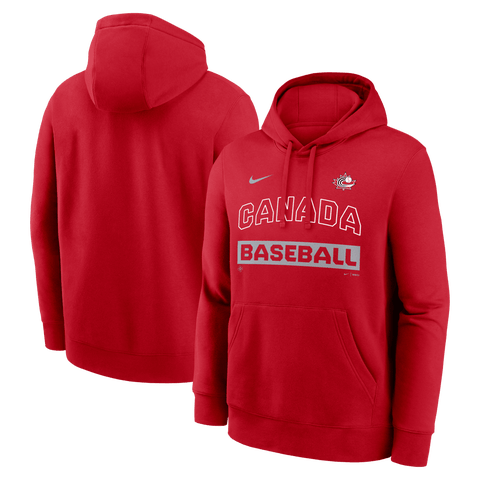 Men's Nike Red Canada Baseball 2026 World Baseball Classic Club Hoodie