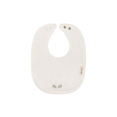 Organic Wide Rib Embroidered Scallop Collar Collection - Bib