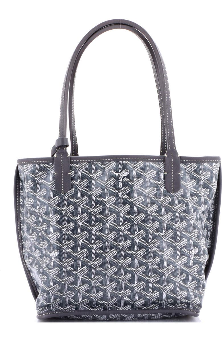 Pre-Owned Goyard Anjou Reversible Tote Coated Canvas Mini, Alternate, color, Gray