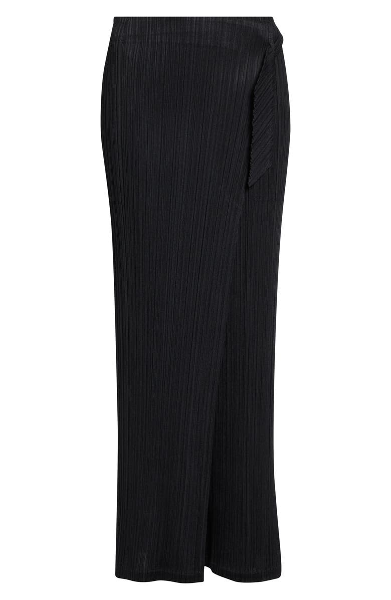 Pleats Please Issey Miyake Facade Pleated Wrap Skirt, Main, color, Black