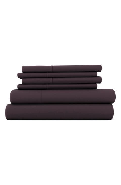 Premium Ultra Soft 6 Piece Microfiber Solid Sheet Set