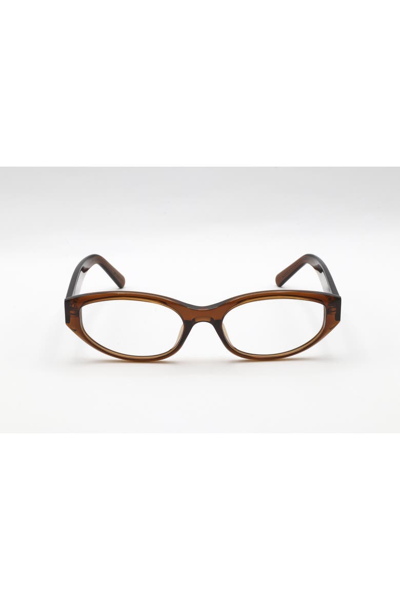 54mm Round Optical Glasses, Main, color, BROWN