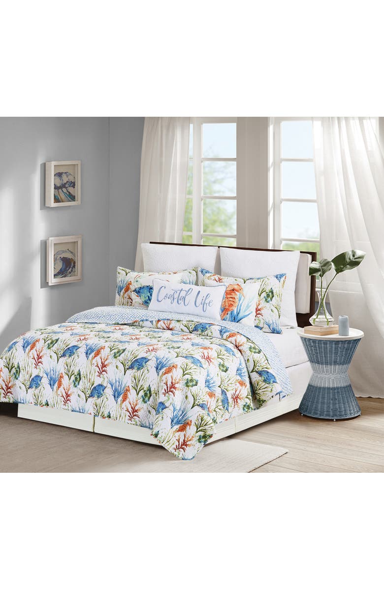 C&F Home Marino Cotton Quilt Set  - Reversible and Machine Washable, Alternate, color, Blue