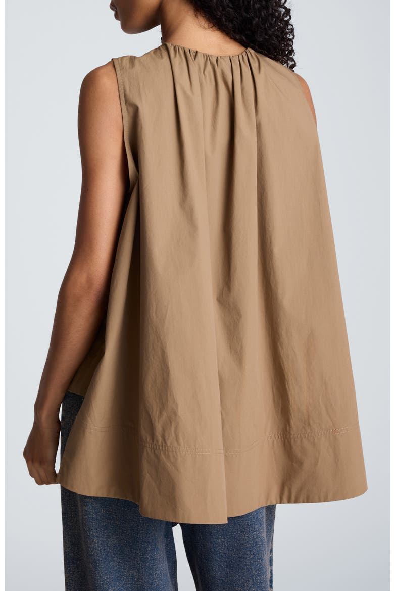 High Low Tent Shirt, Alternate, color, DARK PEANUT