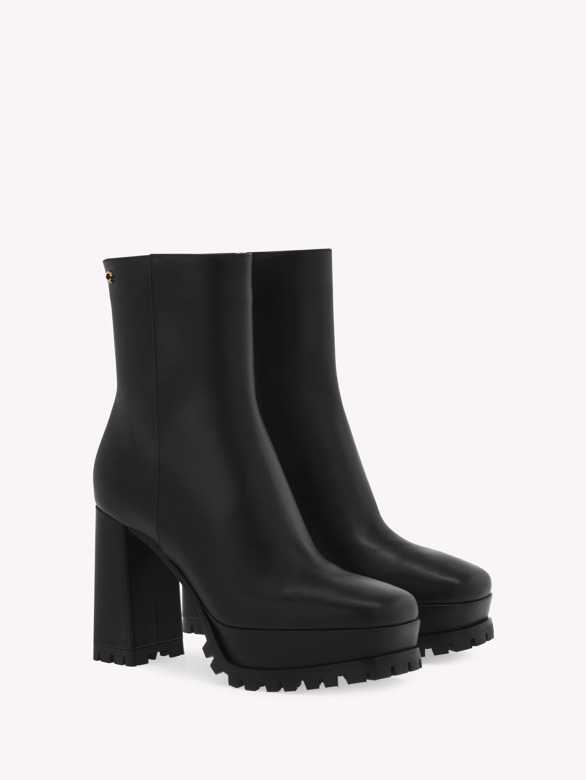 Gianvito Rossi Harlem Boots, Alternate, color, Black Calf Leather