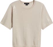 Sanctuary Sparkle Short Sleeve Sequin Sweater
