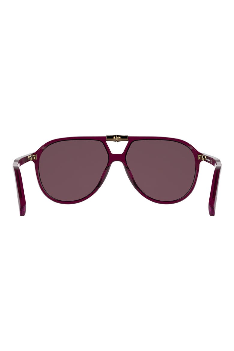 Roseau 58mm Aviator Sunglasses, Alternate, color, TRANSPARENT BURGUNDY