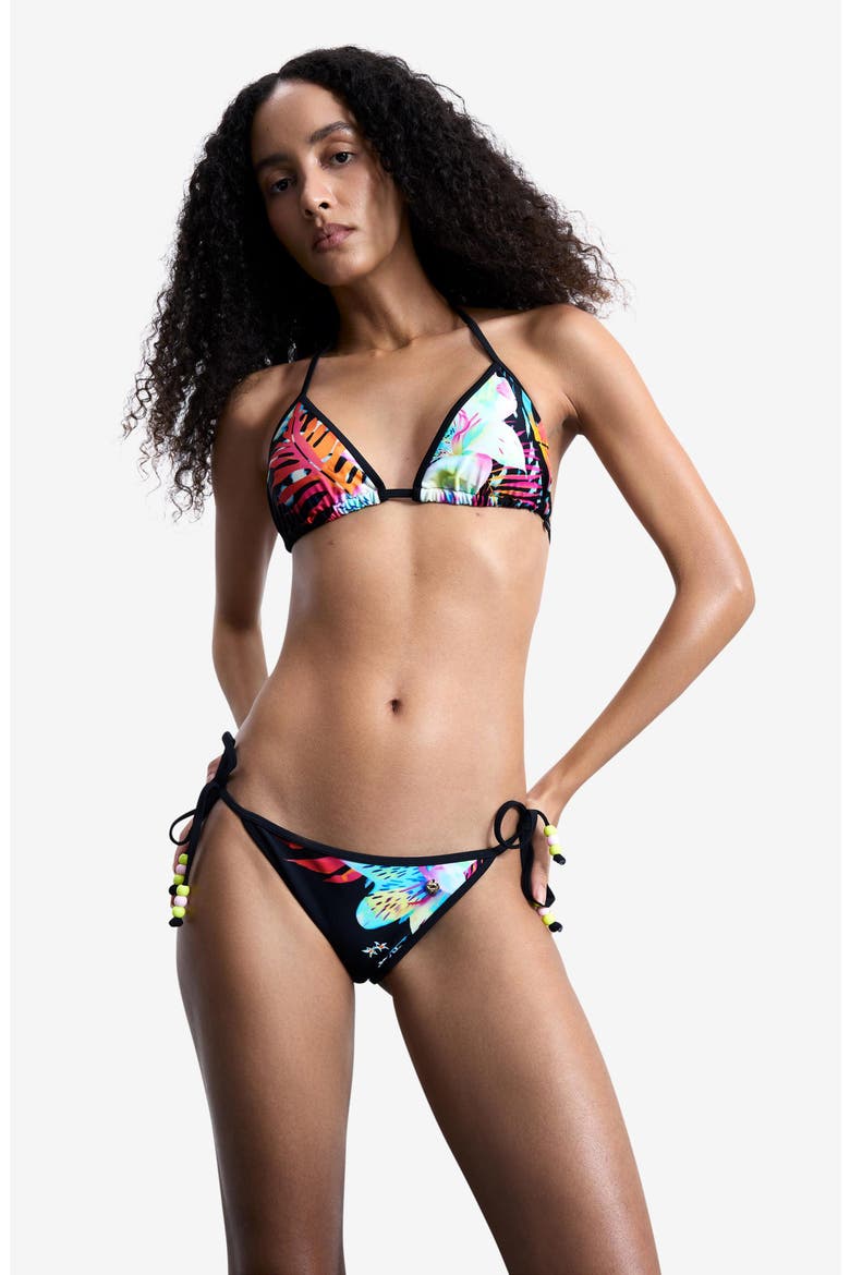 Side Tie Bikini Bottoms, Alternate, color, BLACK