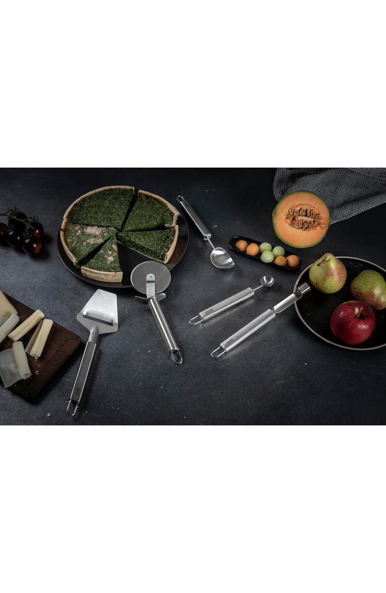 Kuhn Rikon Essential Pizza Cutter with Sharp Stainless Steel Wheel, Alternate, color, Silver