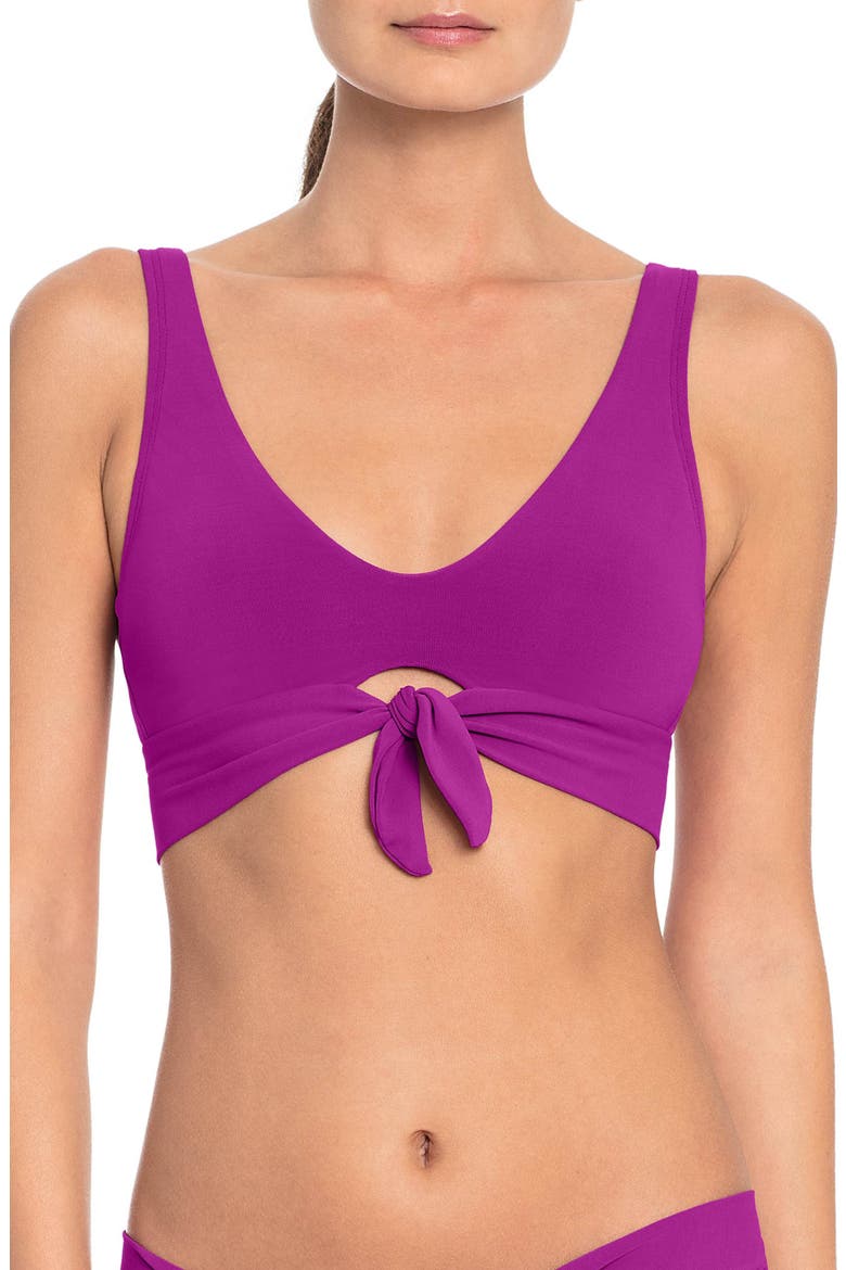 Ava Knot Front Bikini Top, Main, color, BOUGAINVILLEA