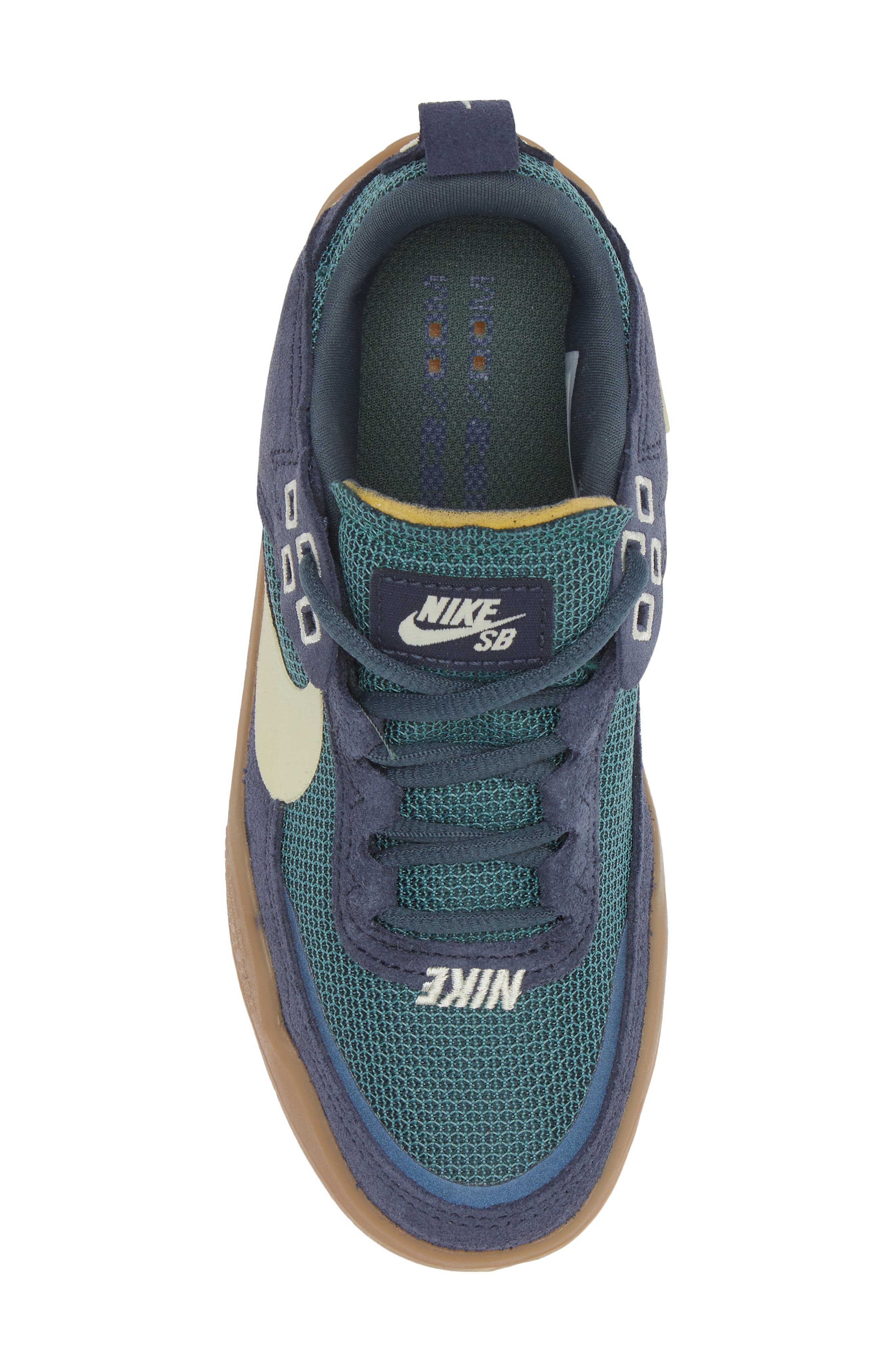 Nike Kids' SB Day One Skate Sneaker, Alternate, color, Blue/ Alabaster/ Green