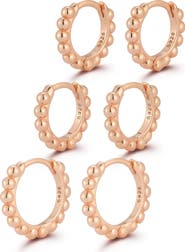 GLAZE JEWELRY Set of 3 Beaded Hoop Earrings