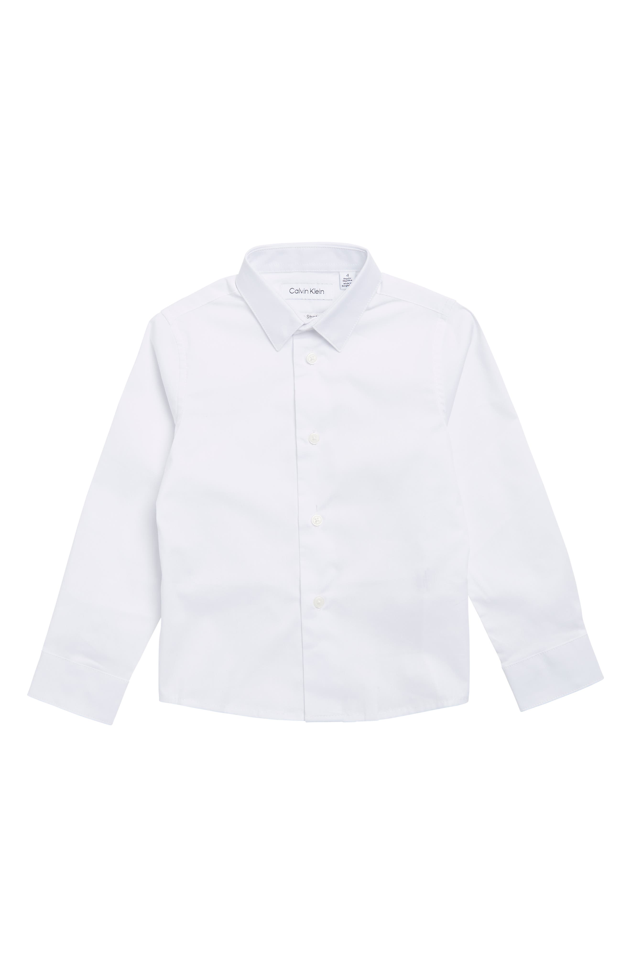 Calvin Klein Solid Stretch Poplin Shirt