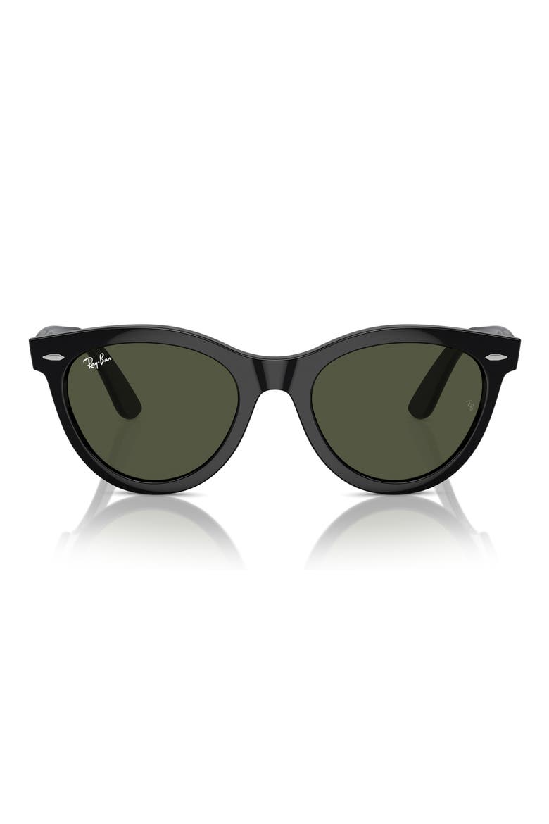 Wayfarer Way 54mm Oval Sunglasses, Main, color, BLACK