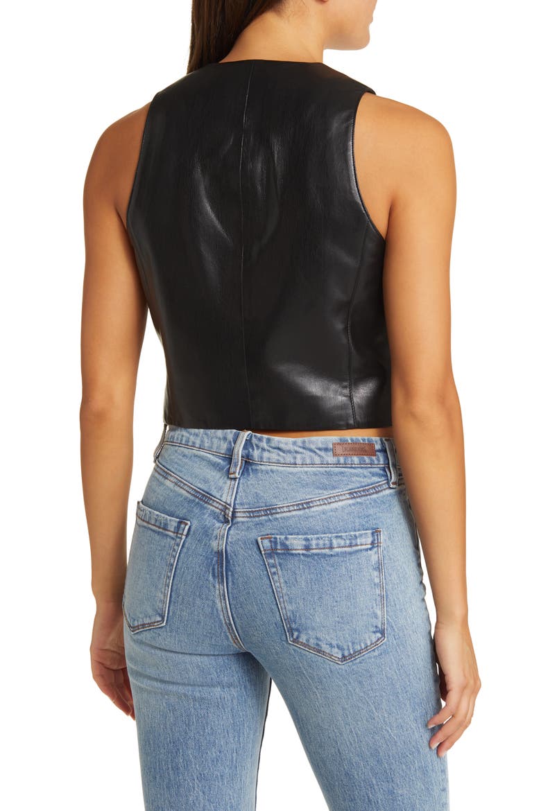 Faux Leather Waistcoat, Alternate, color, BUSINESS DEAL