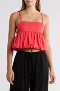 Abound Bubble Peplum Crop Top