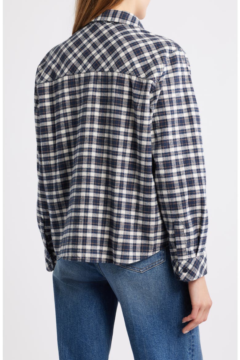 Brushed Check Shirt, Alternate, color, NAVY CHECK