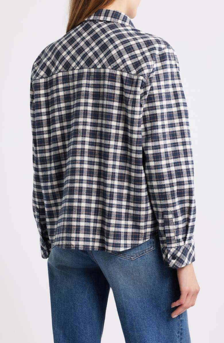 Brooklyn Industries Brushed Check Shirt, Alternate, color, Navy Check