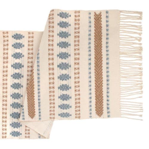 Mayan Hands San Rafael Table Runner In Neutral