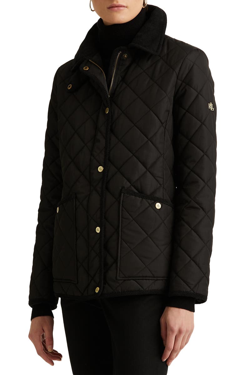 Lauren Ralph Lauren Snap Front Quilted Jacket, Alternate, color,
